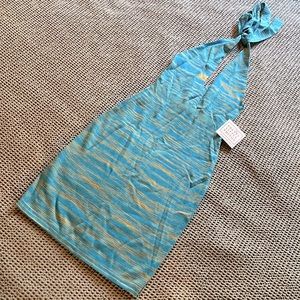 NWT Cotton Candy LA 70s style knit halter dress